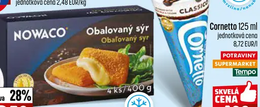 Obalovaný syr hlboko mrazený