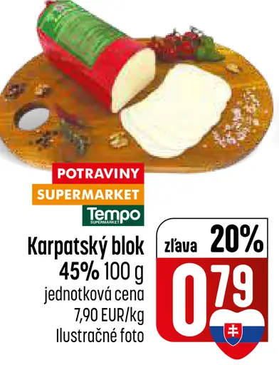 Karpatký blok syr 45 %