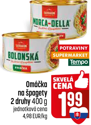 Morea-Della omáčka na špagety