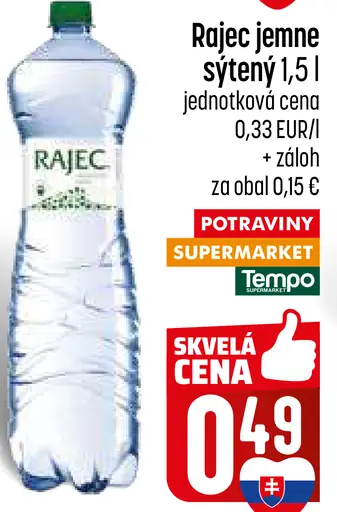Rajec Pramenitá voda sýtená