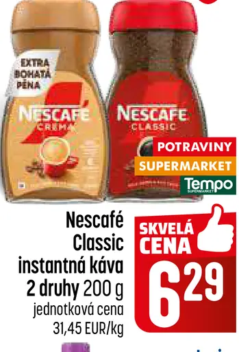 NESCAFÉ CLASSIC, instantná káva