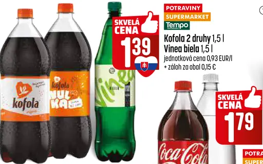 Kofola 2 druhy, Vinea biela nealkoholický nápoj