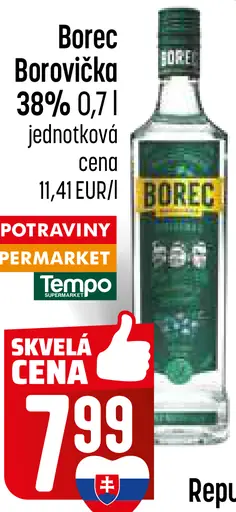 Borec Borovička 38% destilát