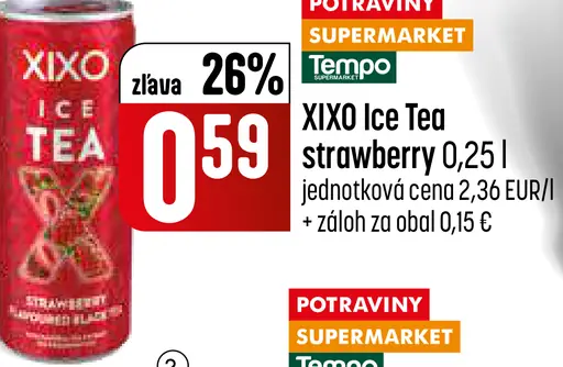 Xixo Ice Tea strawberry ľadový čaj