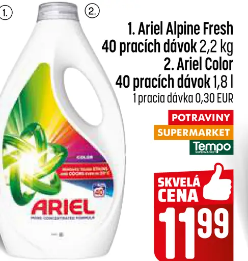 Ariel Alpine Fresh prací prášok 40 pracích dávok