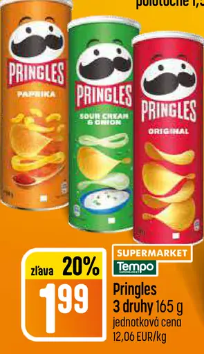 Pringles chips 3 druhy