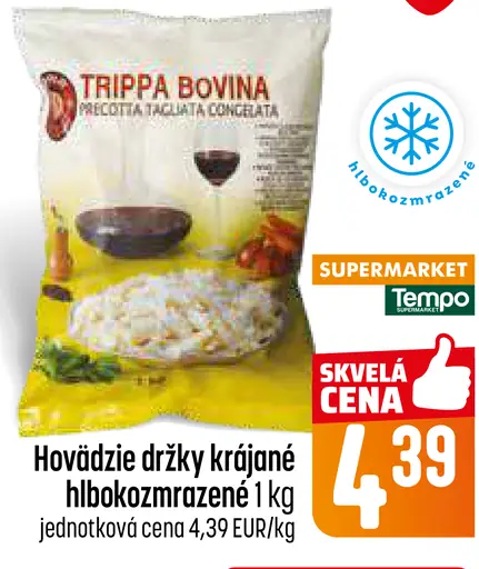Trippa Bovina hovädzie držky krájané hlboko zmrazené
