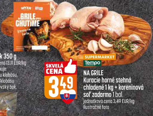 Na grile kuracie horné stehná chladené + korenínová soľ zadarmo