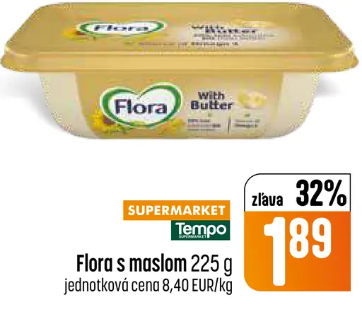 Flora s maslom rastlinný tuk na natieranie