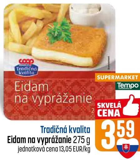 Coop tradičná kvalita Eidam na vyprážanie syr