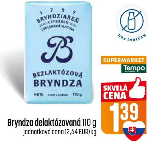 Bryndziareň bezlaktózová bryndza