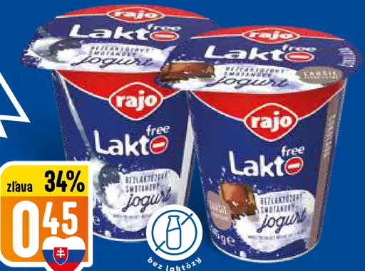 Rajo Free bezlaktózový jogurt riedky rôzne druhy