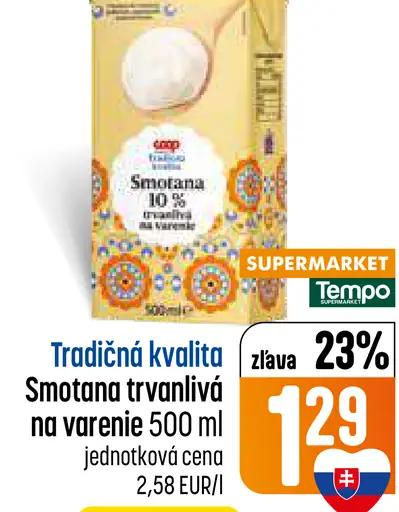 Kunín Smotana trvanlivá na varenie