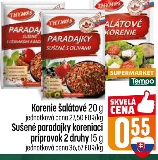 Thymos sušené paradajky koreniaca prípravka