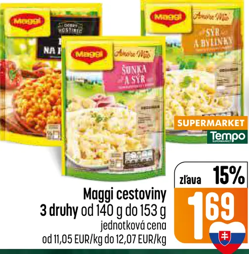 Maggi cestoviny zmes na zapekanie rôzne druhy