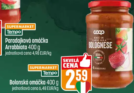 Coop pomodoro alla bolognese bolonská omáčka