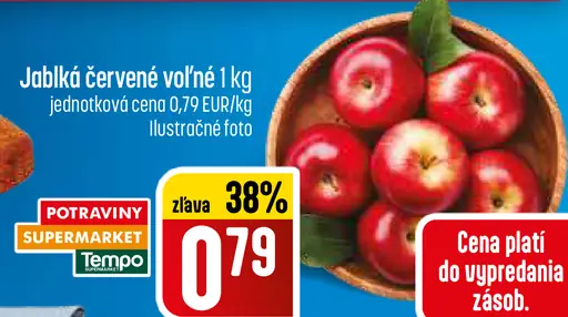 Jablká červené voľné