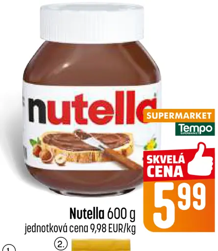 Nutella lieskovo-orieškový krém s kakaom