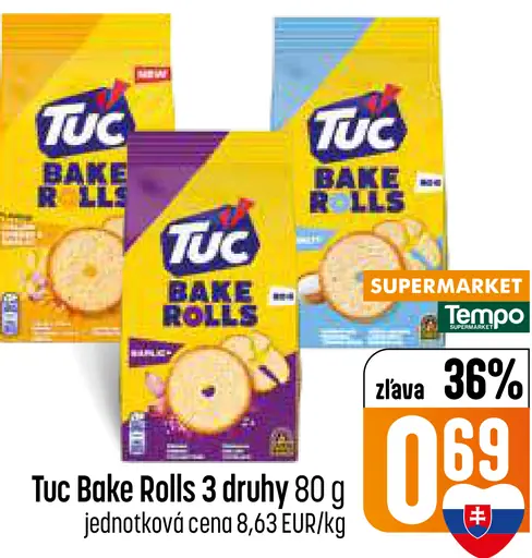 Tuc Bake Rolls 3 druhy