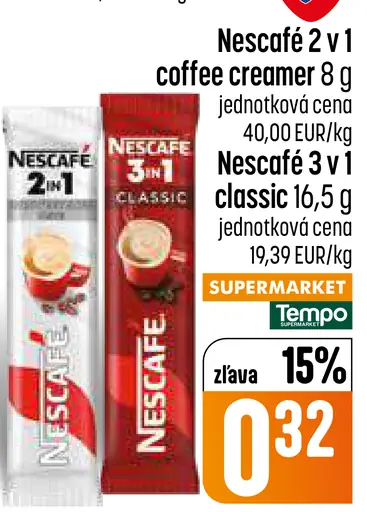 Nescafé 2 v 1 coffee creamer