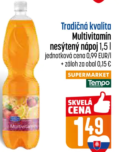 Tradičná kvalita Multivitamín nesýtený nápoj