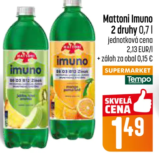 Mattoni Imuno nápoj aloe a šalvia