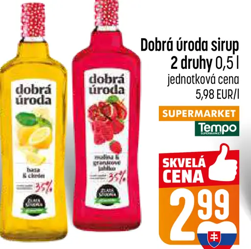 Dobrá úroda sirup citrónový