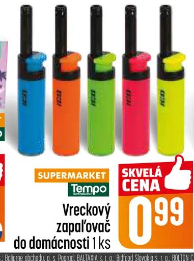 Vreckový zapaľovač do domácnosti
