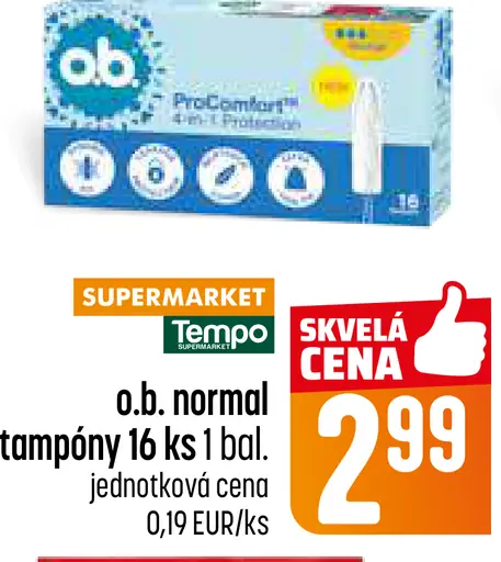 O.b. tampóny normal