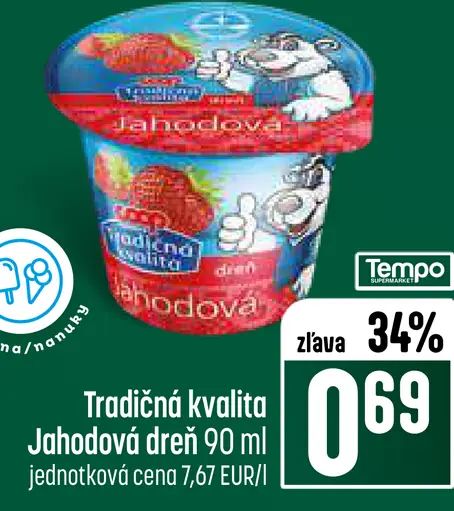 Tradičná kvalita jahodová dreň