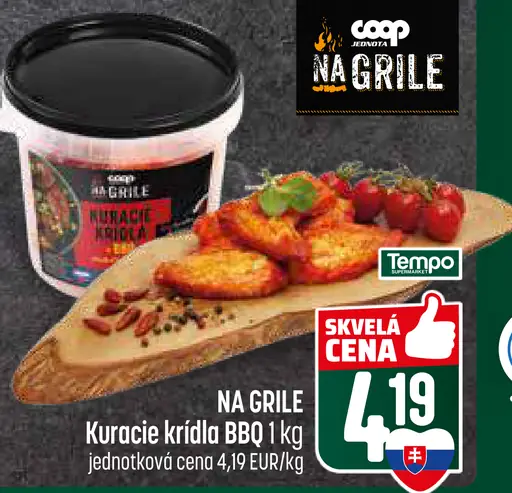 Coop Na Grile kuracie krídla BBQ