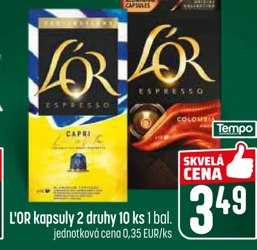 L'OR kapsuly espresso