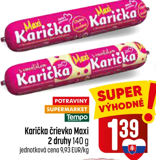 Karička črievko Maxi s ementálom