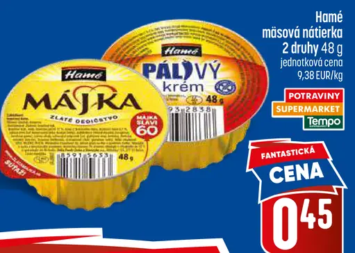 Hamé mäsová nátierka Pálivý krém
