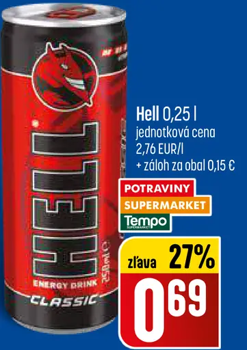 Hell energy drink plechovka