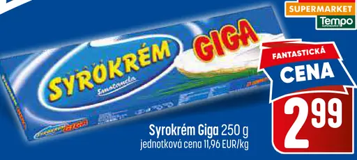 Syrokrém Giga smotanový syr