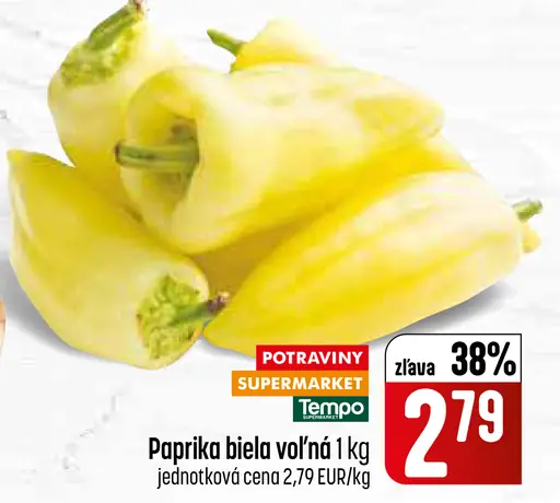 Paprika biela voľná
