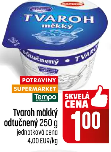 Tempo tvaroh mäkký odtučnený