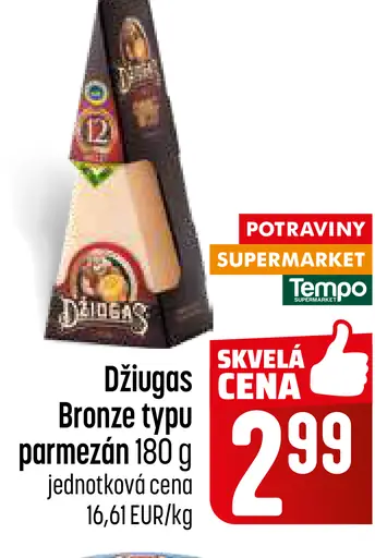 Džiugas Bronze syr typu parmezán