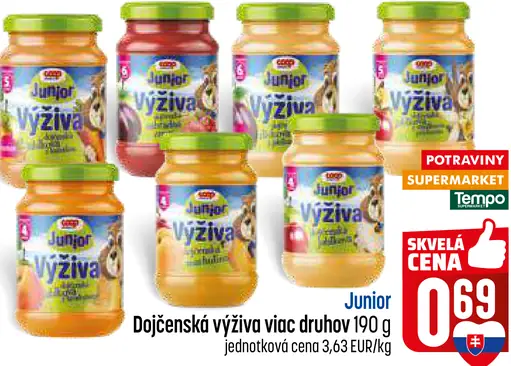 Junior Dojčenská výživa viac druhov