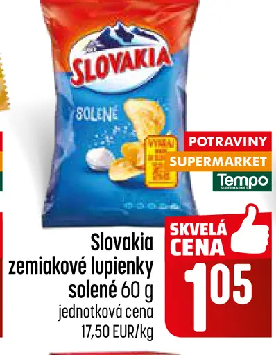 Slovakia zemiakové lupienky solené