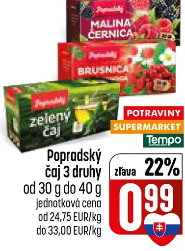 Popradský čaj malina černica