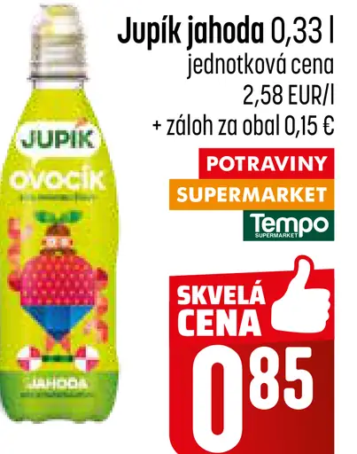 Jupik jahoda nealkoholický nápoj
