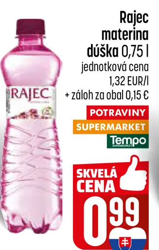 Rajec Pramenitá voda materina dúška