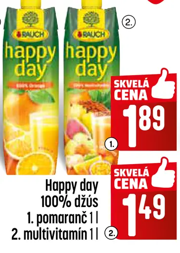 Happy Day 100% pomarančový džús