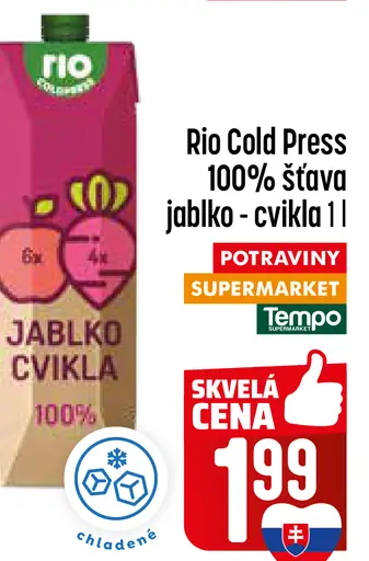 Rio Cold Press 100% šťava jabĺčko - cvikla