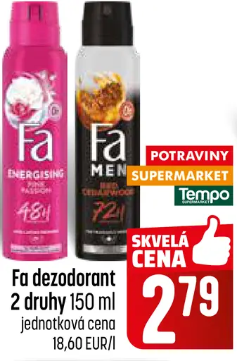 Fa Men deodorant rôzne druhy