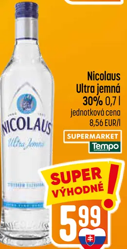 Nicolaus Ultra jemná vodka 30 %