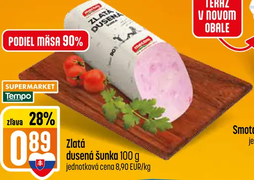 Zlatá dusená šunka