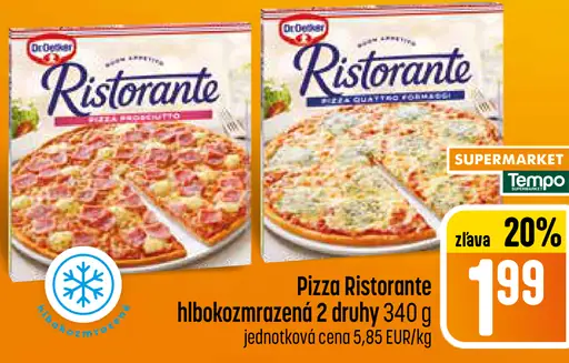 Dr. Oetker Pizza Ristorante mrazená 2 druhy